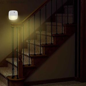 Night Light Smart Motion Sensor Light Battery Operated LED Night Lamp för sänglampor Kids Bedroom Hallvägsväg Toalettstol HKD230812