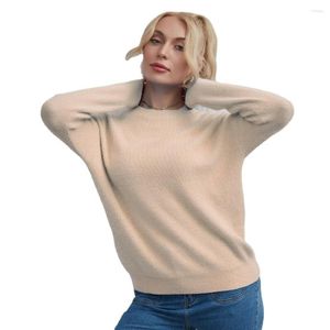 Kvinnors tröjor Fashion Spring Women Long Sleeve Crew Neck Casual Knit Pull Sweater Femme Korean Y2K Pullover Luxury Tops Clothes