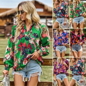 Design Printed Shirt For Women Spring And Summer Loose Temperament Long Sleeved Commutes
