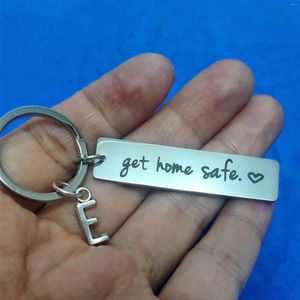 Клавичные кормеры для Keys Gift Valentine Keyring Personality Diy день рождения A-Z 26 инициалов Get Home Safe Freation Holder нержавеющей стали