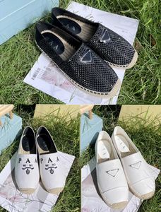 Nowy włoski projektant trójkąt graficzny swobodny buty damskie Espadilles Letni luksusowe buty płaskie mody damskie butów mokasyna rybacka płótno buty designerskie b