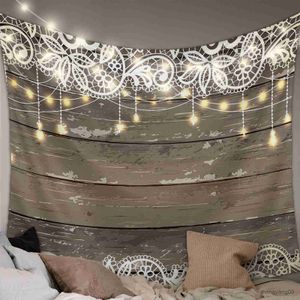 Tapestries Brown Plank Tapestry Wall Hanging Home Decor Tapestries Wall Cloth Bedroom Wall Decoration R230812