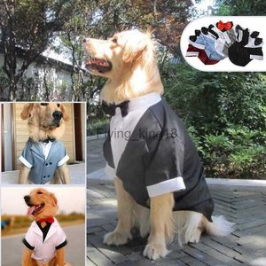 AHUAPET Tuxedo Dog Suit For Pug Clothes Large Clothes Jacket For Dog Tuxedo Costume Big Dogs Coat Stripes Clothes Pet Apparel HKD230812