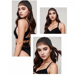 Berets Hut Elegant Stirnband Snood Schalkappe mit Mesh Hollow Out für Prom Maskerade Cosplay Pirate