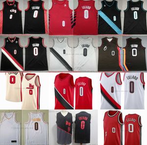 Özel Yeni Adam Kadın Gençlik Basketbol 0 Damian Lillard Forma Dikişli XS-6XL Çocuklar Nefes Alabilir Spor Evi Uzakta Şehir Black White Red Lillard Jersey