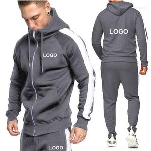 Men's Tracksuits Logo Custom Men Tracksuit Brand Hoodies e Joggers Calças de 2 peças Conjunto de esportes de esporte vestido de streetwear com capuz macho