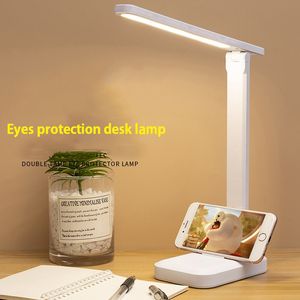 Table Lamp Eyes Protection Touch Dimmable LED Light Student Dormitory Bedroom Reading USB Rechargable Desk Lamp Special Gift