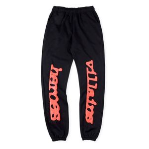 Hip Hop Spodnie Czarne spodnie dresowe Mężczyźni Puff Letter Jogger Moda Superior Red Printed High Street Casual Spant 2 Kolory US rozmiar