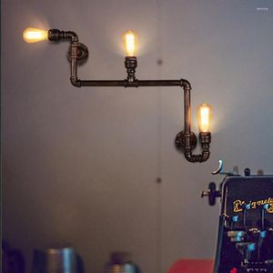 Lampa ścienna 110V-220V lampy przemysłowe zabytkowe lampy edison z żarówkami E27 vintage rura do oświetlenia salonu