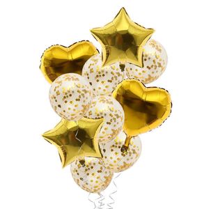 Decorazione Set di palloncini con paillettes in alluminio da 10 pezzi per forniture per decorazioni murali per bambini, compleanni per adulti