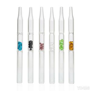 HONEYPUFF Smoking Glass One Hitter Pipe Bat With Diamond Design 155mm Mouth Filter Tips Cigarette Mouthpiece Rolling Steamroller Tobacco Rhinestones Pipe DHL