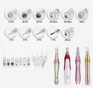 50pcs N2 M5 M7 DR PEN MYM Derma Pen Cartuccia per microneedle wirless Dermapen Ago di baia 1pin 3pin 5pin 7pin 12pin 24pin 36pin 42pin nano 3d 5d ago micro