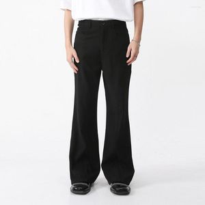 Erkekler 2023Suit Sıradan Vintage Parlama Pantolon Gevşek çan tabanları Erkekler için Pantolon Net Ünlü Erkek Sokak Giysesi Pantolon