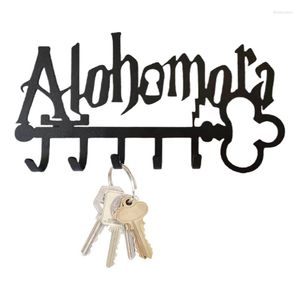 Hooks Halloween Metal Key Titular com 5 Iron Art Art Montado com parede Montada