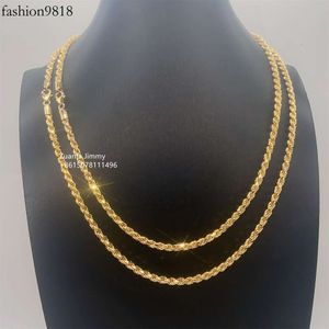 Ready to Ship Rapper Schmuck 4 mm 6 mm goldplattiert vereigert Seilketten Halskette