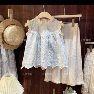 Clothing Sets Girls Set New Fashionable Summer Style Cotton Shirt Casual Pants Sweet Casual Simple Two Piece Set
