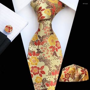 Bow Ties Mens Silk Royal Blue Sets Tie Hanky ​​Mankiety Paisley Męski garnitur kieszonkowy