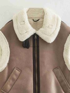 Women's Vests 2022 Winter Fashion Women Thick Warm Fleece Faux Leather Jacket Splice Sleeveless Waistcoat Coat Ladies Biker Vest Outwear Tops HKD230812