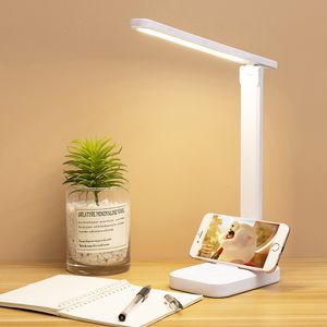 1pc Eye Protection Touch Dimmable LED Lamp Students Perfect Gift Bedroom Reading Light USB Rechargeable Folding Table Lamp