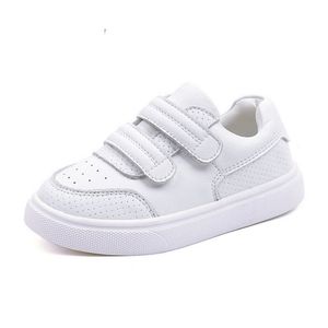 Flat Shoes DiMi Spunautumn Children Shoes Boy Girl Microfiber läder Vita skolskor mjuk nonslip gummi casual barn sneakers 230811