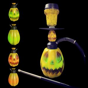 Hallowmas Hookah Conjunto de abóbora arabiana shisha estabeleceu um estilo de horror decorativo de gancho alto e um estilo de hortor de tubo único para famílias hotéis bares clubes travaling