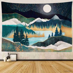 Tapestries Mountain Tapestry Wall Hanging Forest Tree Art Tapestry Sunset Tapestry Nature Landscape Home Decor for Bedroom Living Room Dorm R230812