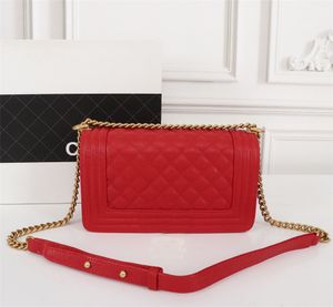 Bolsa feminina clássica, pele de ovelha, caviar, couro, ombro de diamante, crossbody, bolsa de moda européia e americana, bolsa de couro de marca de luxo