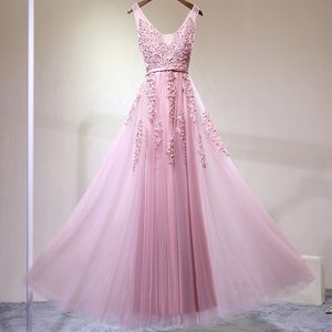 2023 Sexy lace Tulle Wedding Bridesmaid Dresses Embroidery Beads A Line With Sweetheart Short Sleeve Sheer Back Floor Length prom cocktail even party dress In Stock