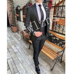 Maßgeschneiderte Männer passen einen Knopf Bräutigam Smokedos Notch Revers Groomsmen Hochzeit/Prom/Dinner Mann Blazer Jacke Hose Weste W87242113