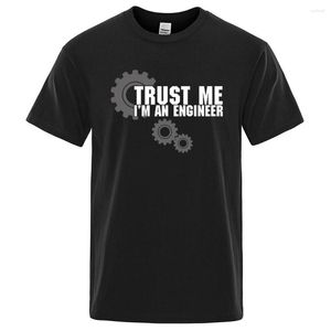 Men's T Shirts Trust Me I'M Engineer Print Clothes Men Vintage Oversize T-Shirt Summer Cotton Loose Tee Man Crewneck T-Shirts