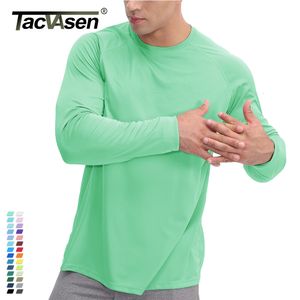 Herren T -Shirts Tacvasen Sun Protection T -Shirts Sommer UPF 50 Langhülle Schnelle trockene Athlektische Sportwanderung Performance T -Shirt Tops 230811