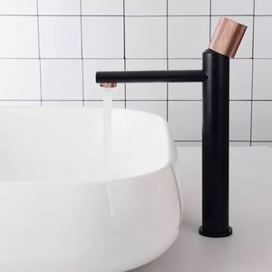 Schwarz/Gold -Badezimmer -Becken Wasserhähne Messing Einer Griff Knurling -Basin Waschbecken Wasserhahn Deck Bergkran Waschbeckenmischer Taps