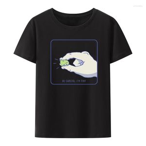 Herren-T-Shirts Tiny Frog Graphic Print T-Shirt Lustige Tee Camisa O-Neck komfortable Hipster T-Shirts Street Fashion Novelty Kurzarm