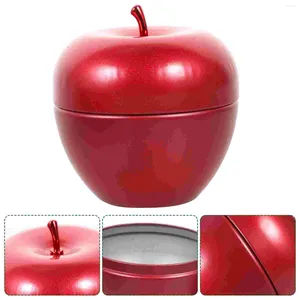 Aufbewahrung Flaschen 4 PCs Apfel Jar Lebensmittelbehälter Snack Dose Apfelfilme Kaffeebohnen Blechplatten Tee Geschenkbox Container kreativer Kanister