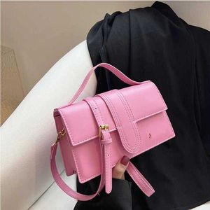 J Bolsas de ombro de cores doces Mulheres Bolsa de designer de alta qualidade Bolsa de designer clássica Bolsa Bolsa Crossbody Summer Pink Small Square Sacts