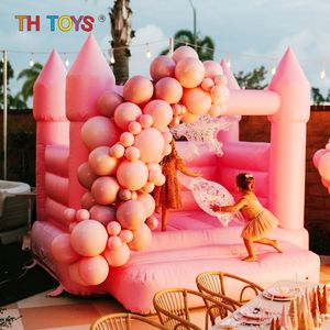 4x4m 13x13ft pink inflatable wedding bouncer house good quality pvc inflatable bouncy castle for anniversary party