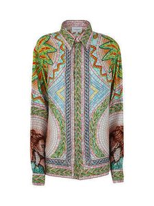Kazablanka Gömlek Gevşek Monte Edici Erkek ve Kadınlar Çok Yönlü Modaya Modaya uygun Uzun Kollu Gömlekler Kazabaş