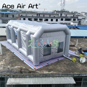 wholesale Giant Grey Inflatable Car Paint Spray Booth Car Workstation Mobile Shelter Room Airbrush Outdoor Garage