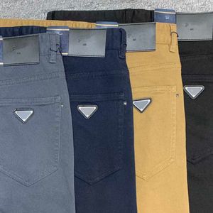 PAA -Designer Luxus Männerkleiderhose Khaki Business Casual Fashion Marke Solid Color Leggings Schwarz gelb 4 color2Idc