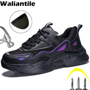 Безопасная обувь Waliantile мужчин Женские кроссовки для обуви для обуви для промышленных промышленных пунктов.