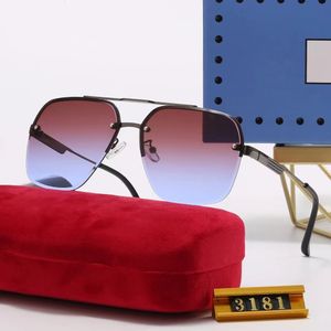 サングラスレディースデザイナー豪華なサングラスメンガラスUV保護ファッションUV400メタルダブルノーズフレーム屋外眼鏡デザイナーメガネ