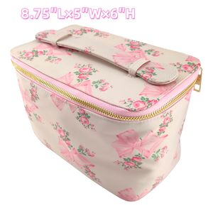 Kosmetikbeutel Koffer Schönheitskasten wasserdichtes Reisetasche Kosmetische Beutel tragbarer Aufbewahrungstasche Frauen Waschbeutel Make -up Box Toilette Organizer Braut Party Geschenk 230811