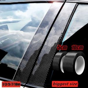 1/3/5/7/10m 4D kolfiber klistermärken Bildekor Vinyl Foil Film Wrap Roll Protector Decal Anti-Scratch Adhesive Tape Sticker R230812