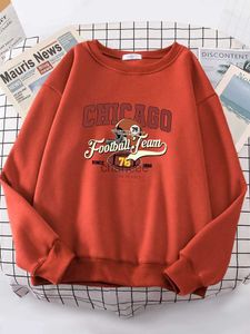 Chicago Football Team 76 All Around Hoodies Girl Soft Brand Tracksuit Thermal Fashion Women Sweatshirt Pullover Woman Hoodie HKD230725