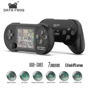 Portable Game Players DATA FROG SF2000 3 Inch Screen Handheld Game Console Player Portable Game Player Built-in 6000 Games For Support AV Output 230812