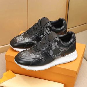 Kör bort sneaker män canvas damier mönster tekniska foder män sko gummi handgjorda gummi yttersula lyxiga designer sport casual skor 05