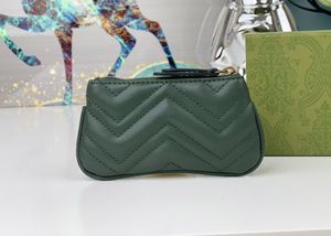 Män kvinnors designer plånböcker Luxury Marmont Coin Purse Högkvalitativ berömd Stylist Metal Double Letters Mark Bag Woman Fashion Zig Zag Small Card Holder 773b