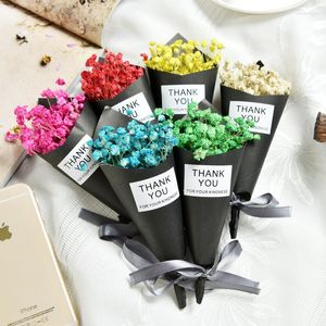 Dekorative Blumen Mini Papier getrockneter DIY Bastel Geschenkbox Verpackung Dekor Hochzeit Blumendekoration Po Requent Bouque Rot Rose künstlich