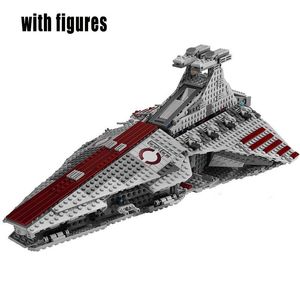 Transformation Toys Robots Star Venator Set Republic Ship Attack Cruiser Model Cegły kompatybilne 8039 MOC Spaceship Toys for Kids 05042 81044 180013 19077 230811