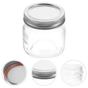 Garrafas de armazenamento Pote recipientes de tampa de mel pequenos tampas de vidro dispensadores de jam vasos transparentes transparentes